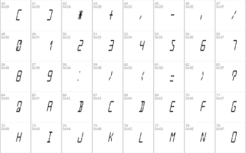 LCD 14ItalicCondensed