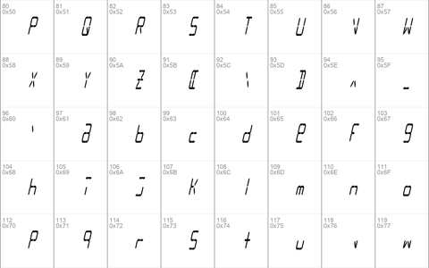 LCD 14ItalicCondensed