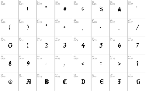 QuaelGothicCondensed Regular