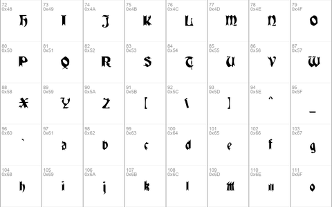 QuaelGothicCondensed Regular