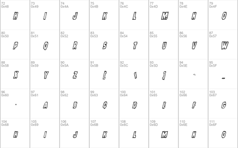 Leatherface Bold Outline Italic