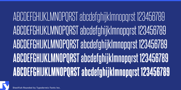 Steelfish Rounded font