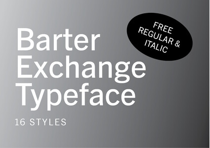 Barter Exchange font