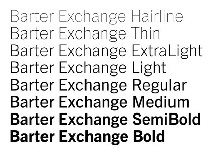 Barter Exchange font