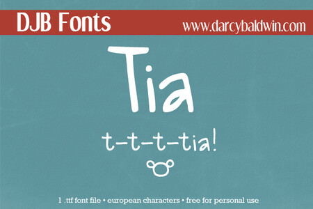 DJB Tia font