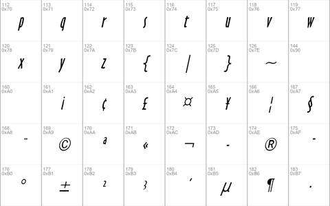 Hobby-Condensed Italic