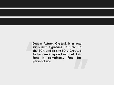 Dream Attack Grotesk font