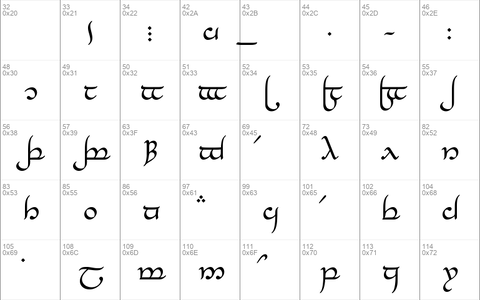 Tengwar-Elesil Regular