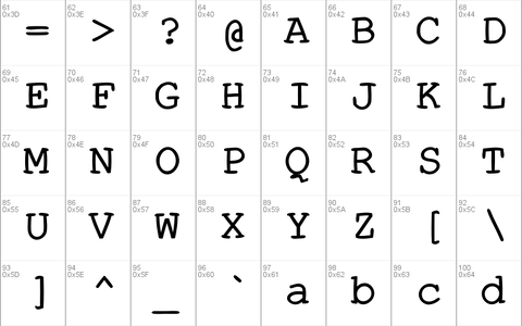 EscapeTypewriterC font