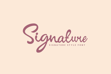 Signature font