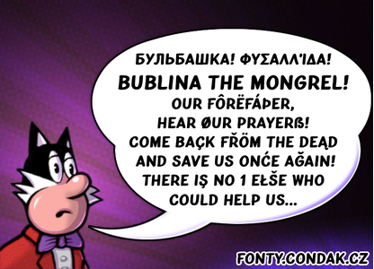Bublina the Mongrel font