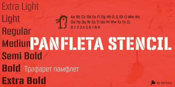 Panfleta Stencil ExtBd font