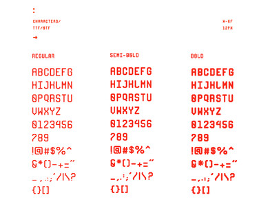 MONO-RGO MODULAR font
