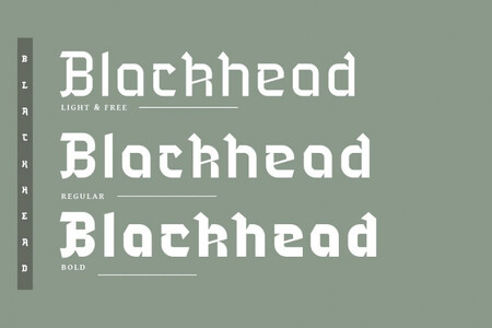 Blackhead Light-FREE font