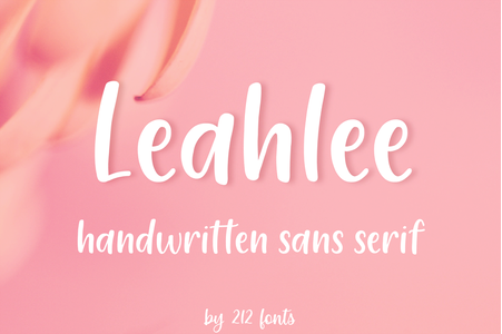 212 Leahlee Sans font