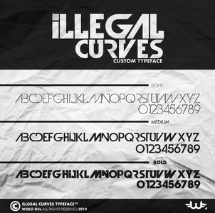 Illegal-Curves-Bold font