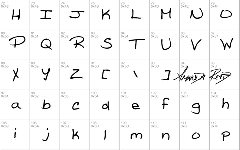 Amanda Reed's Font