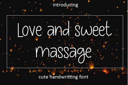 Love and sweet massage font