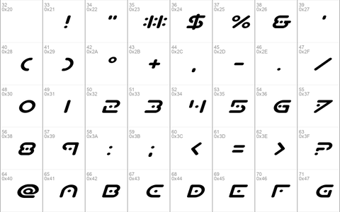 Planet X Expanded Italic