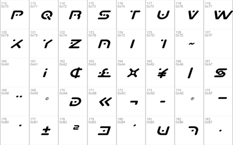 Planet X Compact Expanded Italic