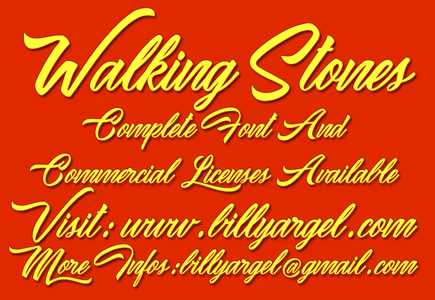 Walking Stones Personal Use font