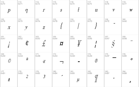 New England-Engraved-Condensed Italic