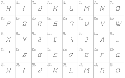 Tracer Outline Italic