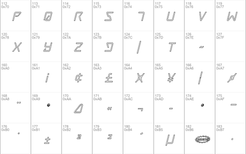 Tracer Outline Italic