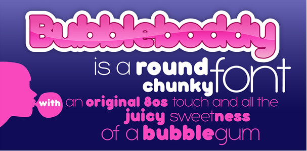 Bubbleboddy font