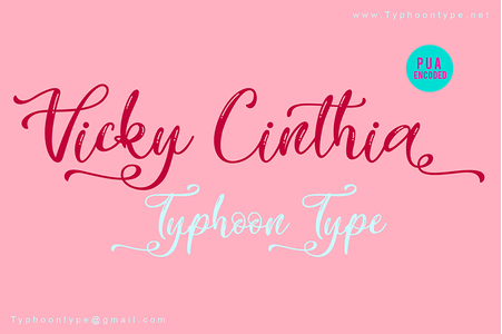 Vicky Cinthia - Personal Use font