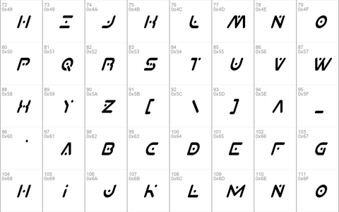 Planet X Compact Condensed Italic