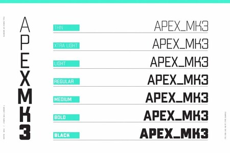 Apex Mk3 font