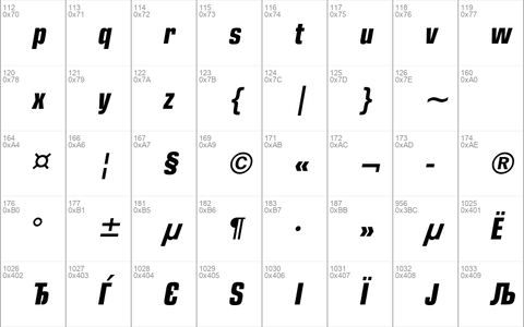 EuropeCond Bold Italic