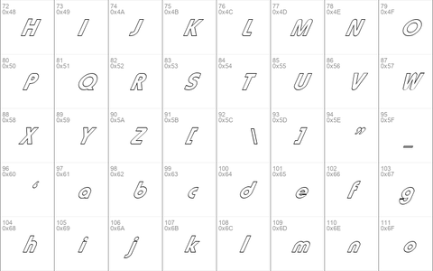 FZ BASIC 7 HOLLOW ITALIC