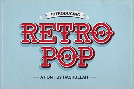 Retro Pop 3D font