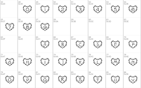 101! Just Anuther Heart Font