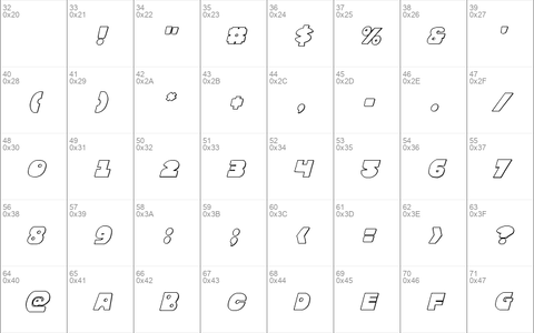 Zounderkite Outline Italic