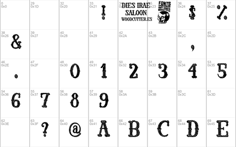 Dies Irae Saloon font