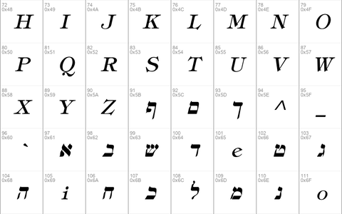 Hebrew-Italic Regular