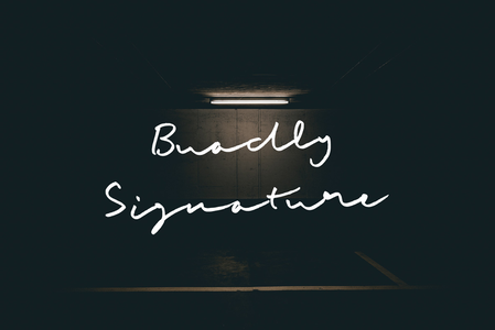 Buadly Signature font