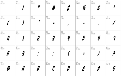 Zone Rider Condensed Italic