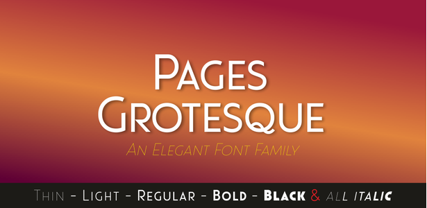 Pages Grotesque Thin Demo font