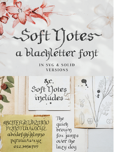 Soft Notes SVG Sample font