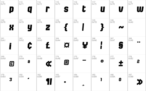 BladiTwoCondensed4F-BoldItalic &