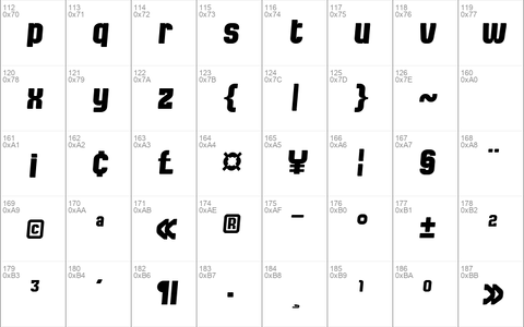 BladiTwoCondensed4F-BoldItalic &