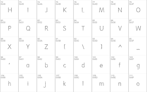 National First Font Dotted