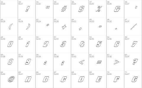 FZ UNIQUE 32 HOLLOW ITALIC