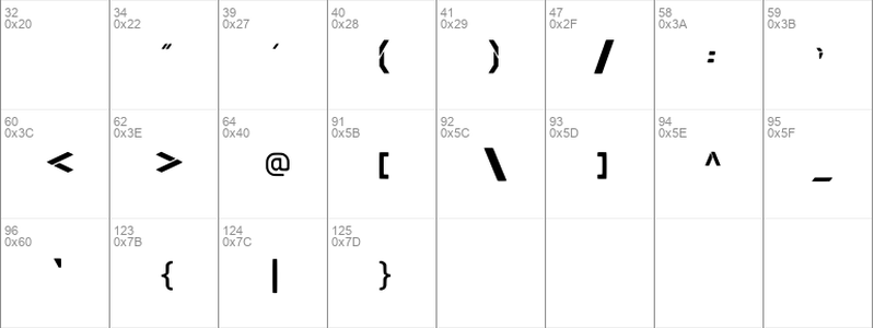 SKEWEDCHARACTERS Calligraphr Regular
