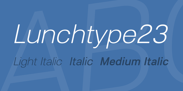 Lunchtype23 font