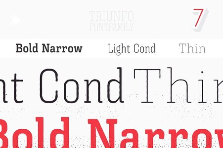 Triunfo Light Condensed Rustik font